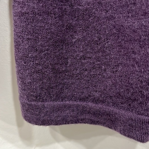 Merino Wool Purple Plum Crewneck Pullover Sweater S/M - Picture 6 of 9